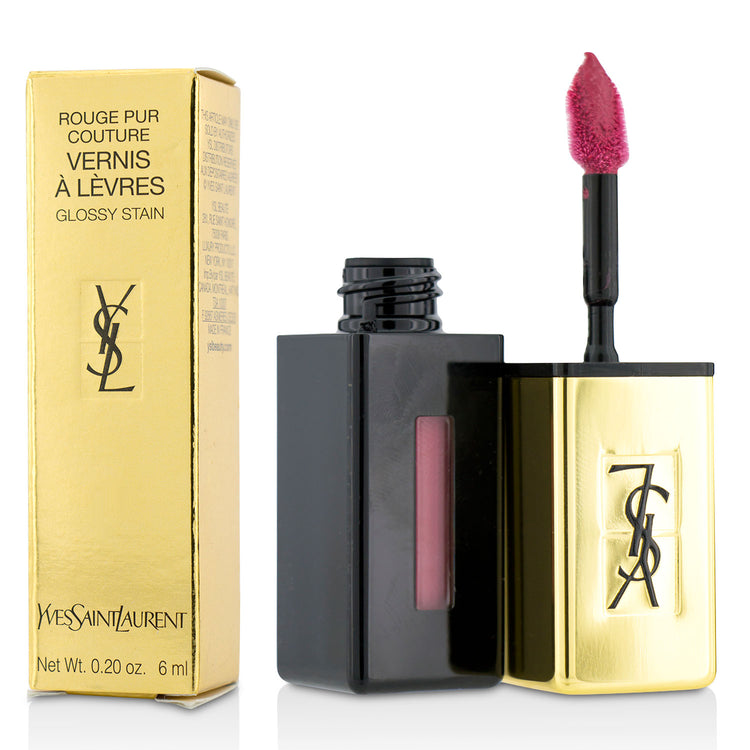 Yves Saint Laurent/イヴ・サンローラン+Rouge Pur Couture Vernis a Levres Glossy Stain - # 15 Rose Vinyl +6ml/0.2oz+# 5 Rouge Vintage ブランドコスメ