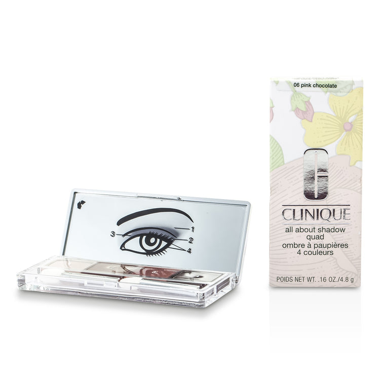 Clinique/クリニーク+オール アバウト シャドー クワッド+4x1.2g/0.04oz+# 06 Pink Chocolate ブランドコスメ