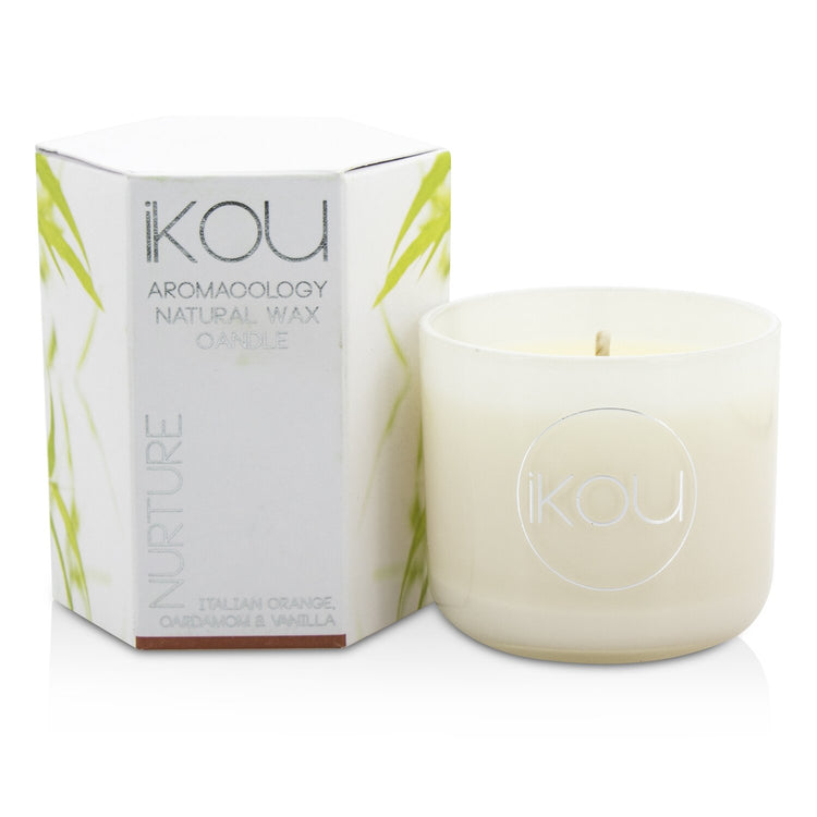 iKOU/イコウ+Eco-Luxury Aromacology Natural Wax Candle Glass - Happiness (Coconut & Lime) +(2x2) inch ブランドコスメ