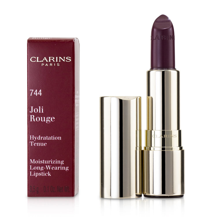 Clarins/クラランス+ジョリ ルージュ (ロング ウェアリング モイスチャライジング リップスティック)+3.5g/0.1oz+# 744 Soft Plum ブランドコスメ