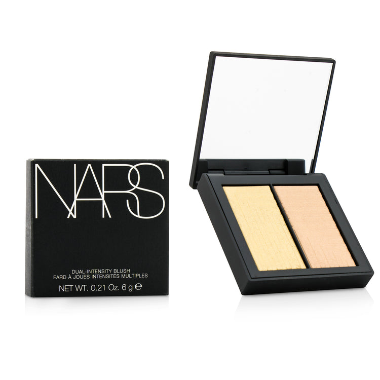 NARS/ナーズ+デュアルインテンシティーブラッシュ+6g/0.21oz+# 5502 スパークリングイエローゴールド ハイライター/シマリングソフトなヌードピーチ ブランドコスメ
