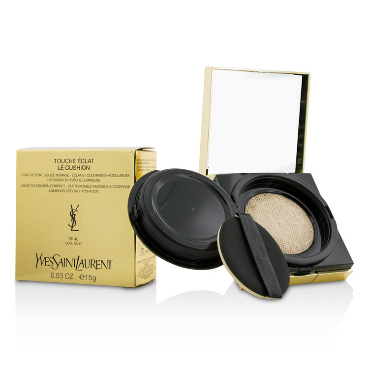 Yves Saint Laurent/イヴ・サンローラン+トウシュ エクラ ル クッション リキッド ファンデーション コンパクト+15g/0.53oz+#BR40 Cool Sand ブランドコスメ