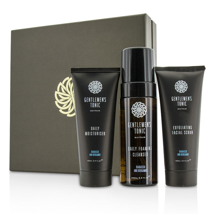 Face Gift Set: Exfoliating Facial Scrub 100ml + Daily Foaming Cleanser 150ml + Daily Moisturiser 100ml