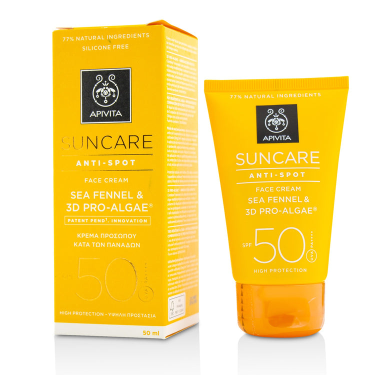 Suncare Anti-Spot Face Cream Sea Fennel & 3D Pro-Alage SPF 50