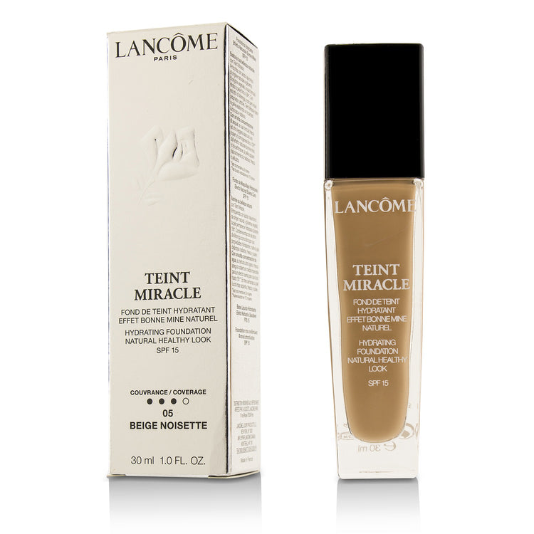 Lancome/ランコム+テント ミラクル ハイドレーティング ファンデーション ナチュラル ヘルシー ルック SPF 15+30ml/1oz+# 05 Beige Noisette ブランドコスメ
