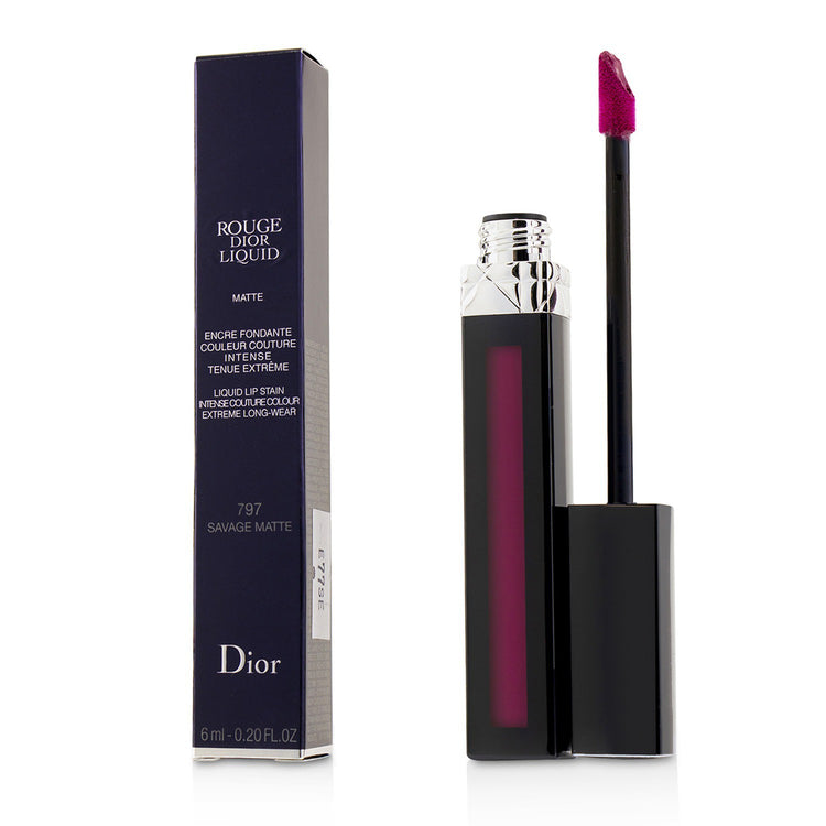 Christian Dior/クリスチャン ディオール+ルージュ ディオール リキッド リップ ステイン+6ml/0.2oz+# 797 Savage Matte (Dark Raspberry Pink) ブランドコスメ