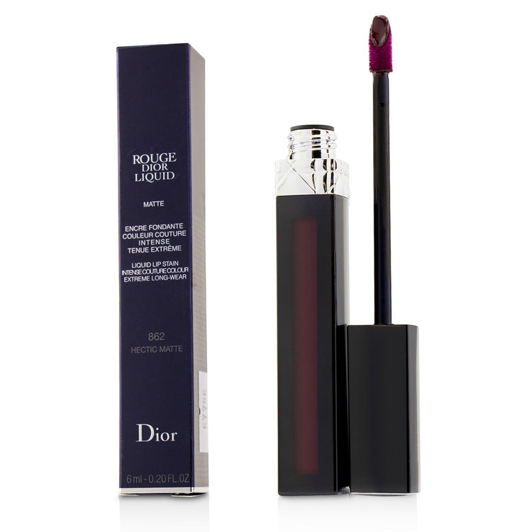Christian Dior/クリスチャン ディオール+ルージュ ディオール リキッド リップ ステイン+6ml/0.2oz+# 862 Hectic Matte (Dark Purple) ブランドコスメ