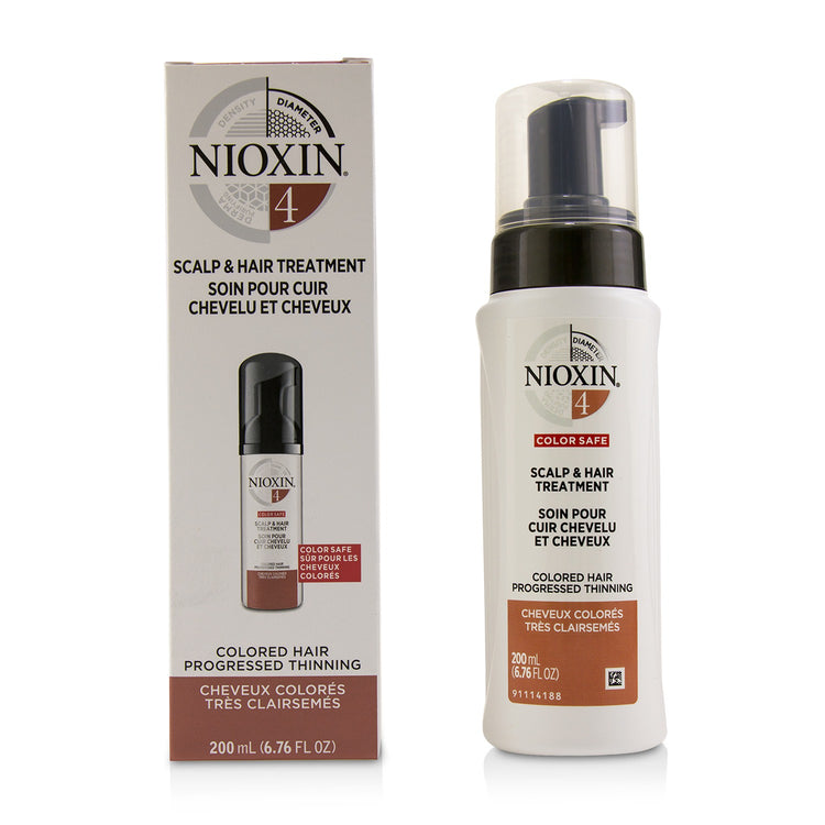 Nioxin/ナイオキシン+ダイヤメーター システム 4 スカルプ & ヘア トリートメント (カラー ヘア, プログレス シンニング, カラー セーフ)+200ml/6.76oz ブランドコスメ