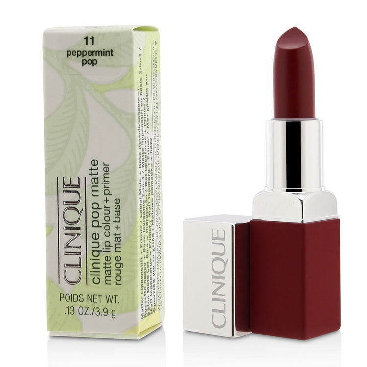 Clinique/クリニーク+ポップ マット リップ カラー + プライマー+3.9g/0.13oz+# 11 Peppermint ブランドコスメ