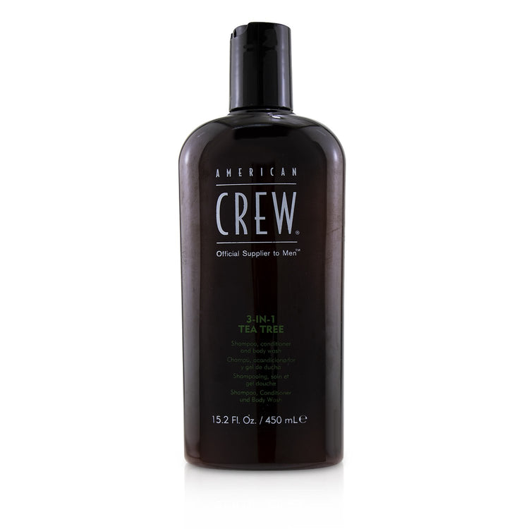 American Crew/アメリカンクルー+メン 3-IN-1 ティー ツリー シャンプー, コンディショナー and ボディ ウォッシュ+450ml/15.2oz ブランドコスメ
