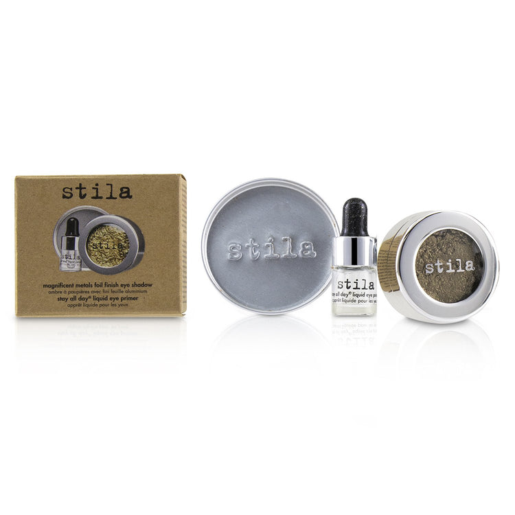 Stila/スティラ+マグニフィセント メタル ホイル フィニッシュ アイ シャドウ ウィズ ミニ ステイ オール デイ リキッド アイ プライマー+Vintage Black Gold ブランドコスメ