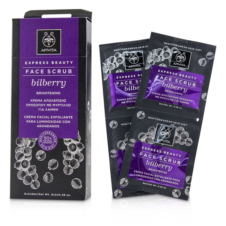 Apivita/アピヴィータ+エクスプレス ビューティー フェイス スクラブ ウイズ ビルベリー (ブライトニング) +6x(2x8ml) ブランドコスメ