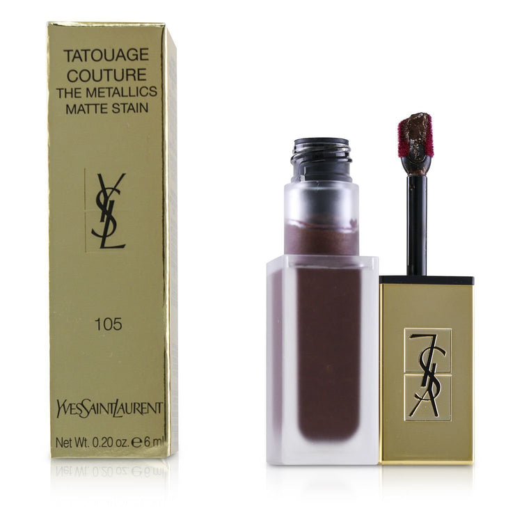 Yves Saint Laurent/イヴ・サンローラン+タトゥアゲ クチュール ザ メタリック+6ml/0.2oz+# 105 Magnetic Prune Temper ブランドコスメ