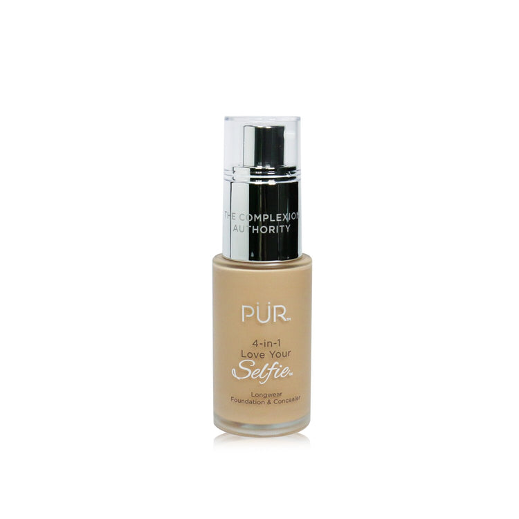 PUR (PurMinerals)/ピュア(ピュアミネラル)+4 in 1 ラブユアセルフィ ロングウェアファンデーション&コンシーラー+30ml/1oz+# MP1 アイボリーベージュ (ライト ブラッシュ ミディアム スキン ウィズ ピンク アンダートーンズ ) ブランドコスメ