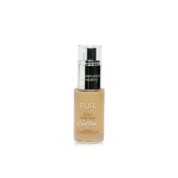 PUR (PurMinerals)/ピュア(ピュアミネラル)+4 in 1 ラブユアセルフィ ロングウェアファンデーション&コンシーラー+30ml/1oz+# MP5 アーモンド (ブラッシュ ミディアム スキン ウィズ ピンク アンダートーンズ ) ブランドコスメ