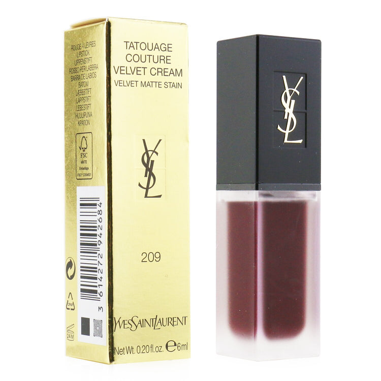 Yves Saint Laurent/イヴ・サンローラン+タトワージュ クチュール ベルベットクリーム+6ml/0.2oz+# 209 アンチソーシャル プルーン ブランドコスメ