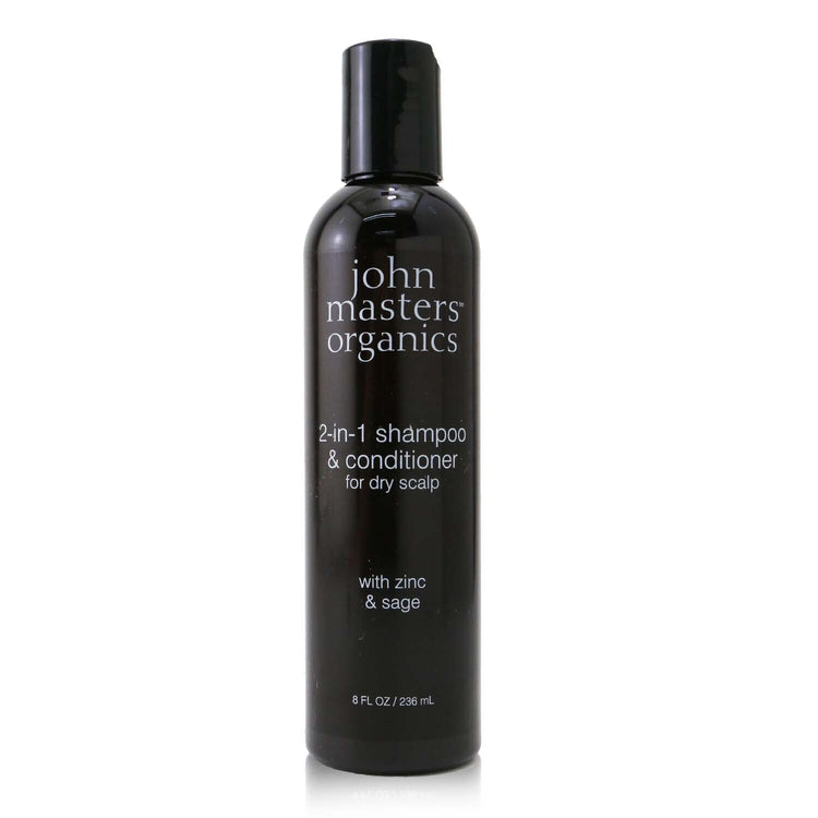 John Masters Organics/ジョンマスターオーガニック+亜鉛&セージを使用したドライスカルプ用の2-in-1シャンプー&コンディショナー+236ml/8oz ブランドコスメ