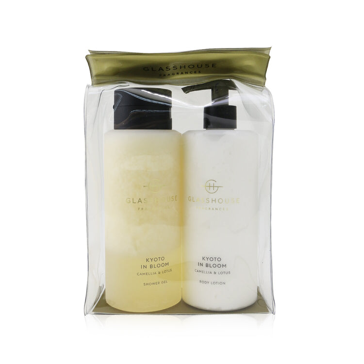 Glasshouse/グラスハウス+Kyoto In Bloom (Camellia & Lotus) Body Duo: Shower Gel + Body Lotion +2x400ml/13.52 ブランドコスメ
