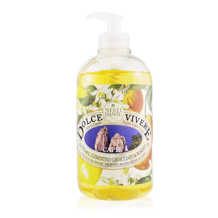 Nesti Dante/ネスティダンテ+Dolce Vivere Vegan Liquid Soap - Capri - Orange Blossom, Frosted Mandarine & Basil +500ml/16.9oz ブランドコスメ