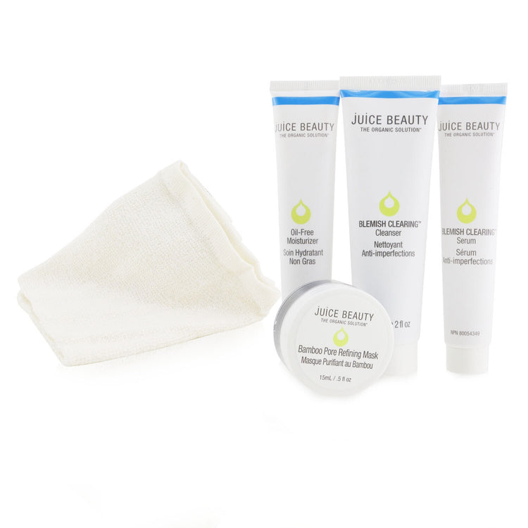 Juice Beauty/ジュースビューティ+Blemish Clearing Solutions Kit +4pcs+1washcloth ブランドコスメ