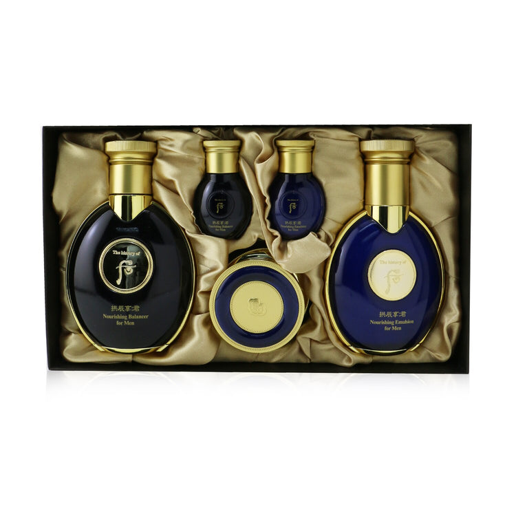 Whoo (The History Of Whoo)/ザヒストリーオブフー+Gongjinhyang: Kun ノリッシング フォー メン セット: バランサー(140ml+20ml)+エマルジョン(100ml+20ml)+ クリーム20ml+5pcs ブランドコスメ