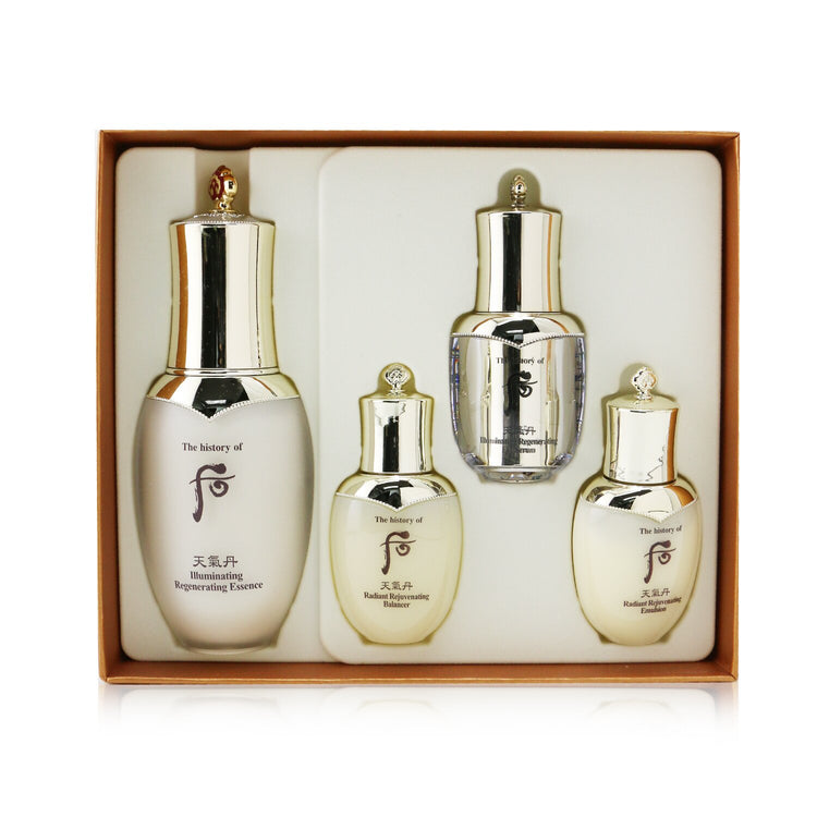 Whoo (The History Of Whoo)/ザヒストリーオブフー+Cheongidan Iilluminating Regenerating Essence Special Set: Essence 50ml + Balancer 25ml + Emulsion 25ml + Eye Serum 8ml +4pcs ブランドコスメ