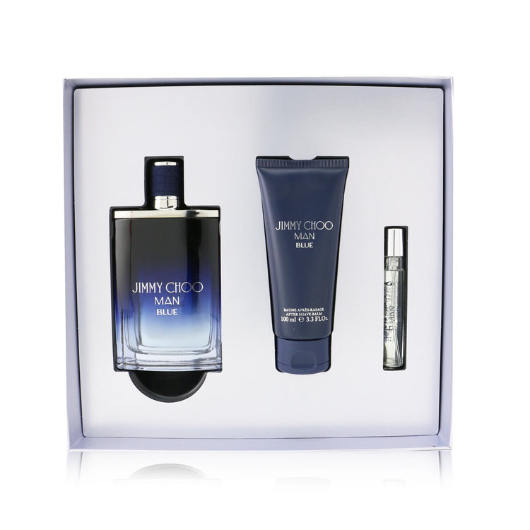 Jimmy Choo/ジミーチュウ+マンブルーセット:オードトワレスプレー100ml / 3.3oz +アフターシェーブバーム100ml / 3.3oz +オードトワレスプレー7.5ml / 0.25oz+3pcs ブランドコスメ