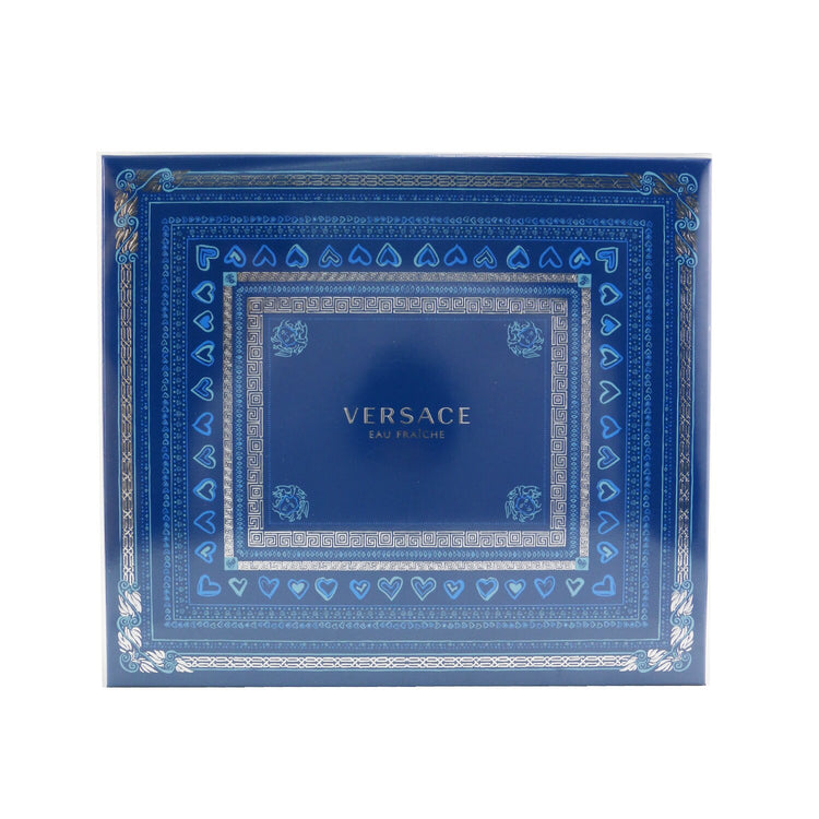 Versace/ヴェルサーチ+オーフレッシュコフレ:オードトワレスプレー 100ml/3.4oz + バス&シャワージェル 150ml/5oz + オードトワレスプレー 10ml/0.3oz+3pcs ブランドコスメ