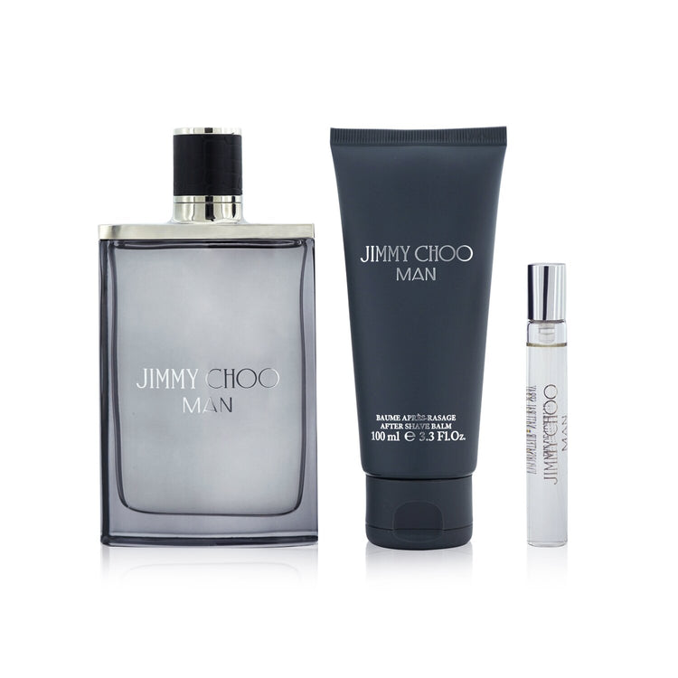 Jimmy Choo/ジミーチュウ+ジミーチューセット:オードトワレスプレー100ml / 3.4oz +オードトワレスプレー7.5ml / 0.25oz +アフターシェーブバーム100ml / 3.3oz+3pcs ブランドコスメ