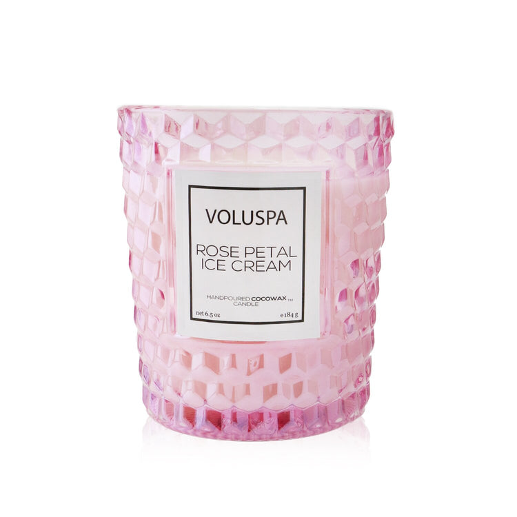Voluspa/ボルスパ+テクスチャード ガラス キャンドル+184g/6.5oz ブランドコスメ