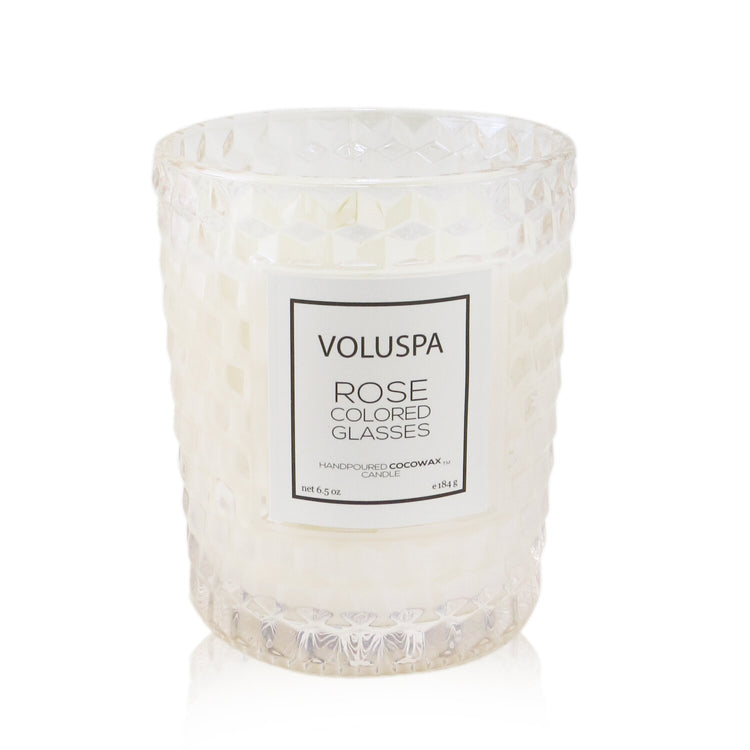 Voluspa/ボルスパ+テクスチャード ガラス キャンドル+184g/6.5oz ブランドコスメ
