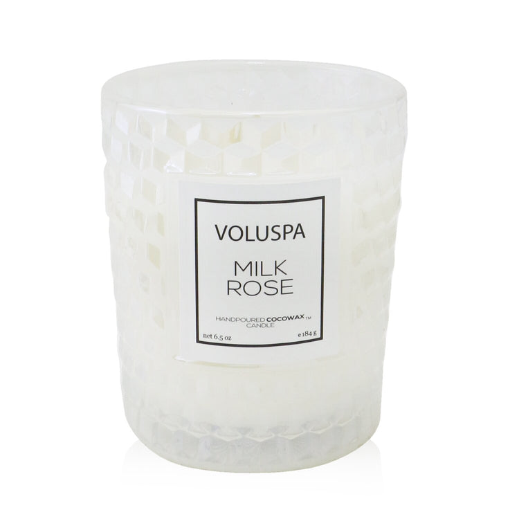Voluspa/ボルスパ+テクスチャード ガラス キャンドル+184g/6.5oz ブランドコスメ