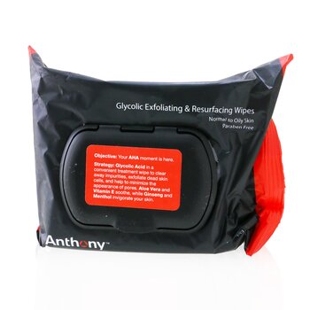 Logistics For Men Glycolic Exfoliating & Resurfacing Wipes (Box Slightly Damaged)