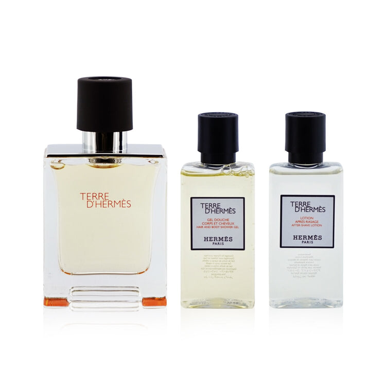 Terre D'Hermes Coffret: Eau De Toilette Spray 50ml/1.6oz + Hair And Body Shower Gel 40ml/1.35oz + After-Shave Lotion 40ml/1.35oz