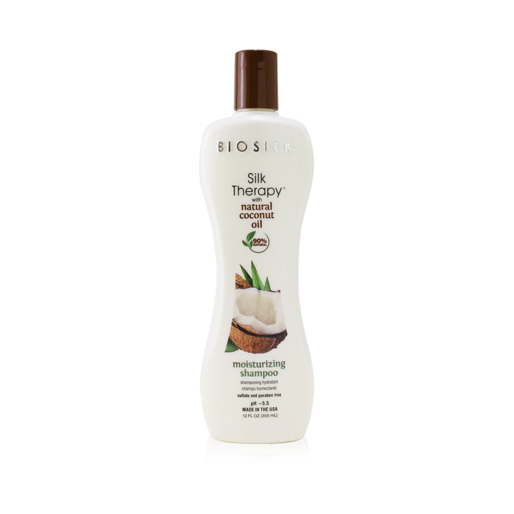 BioSilk/バイオシルク+Silk Therapy with Coconut Oil Moisturizing Shampoo +355ml/12oz ブランドコスメ