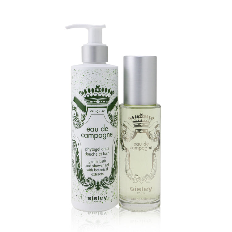 Sisley/シスレー +Eau De Campagne Coffret: Eau De Toilette Spray 100ml/3.3oz + Gentle Bath And Shower Gel 250ml/8.4oz +2pcs ブランドコスメ