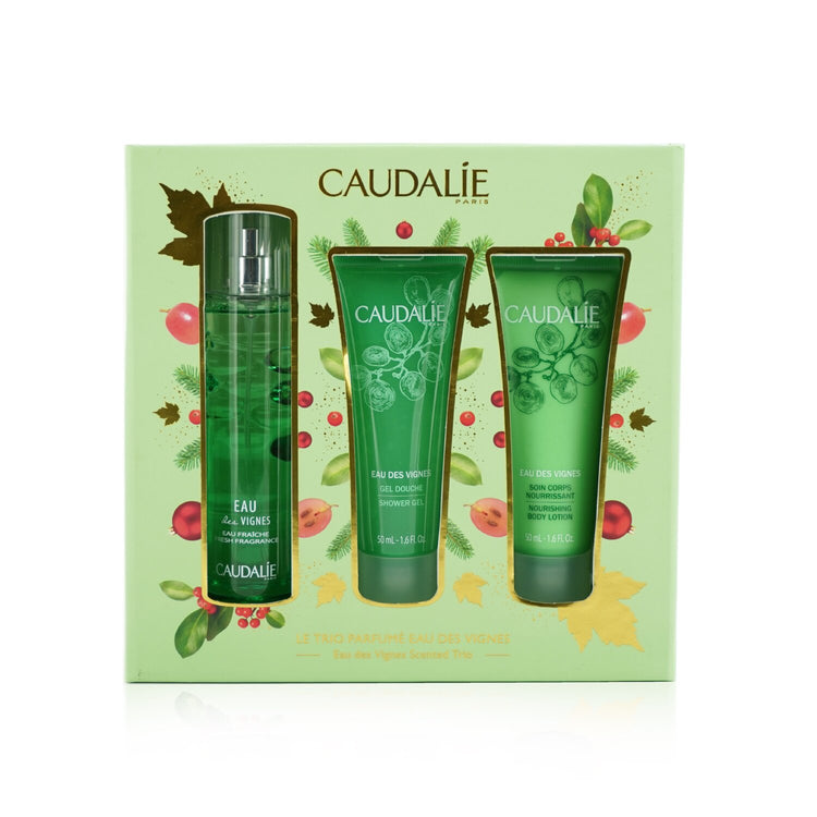 Eau Des Vignes Christmas Coffret: Fresh Fragrance Spray 50ml + Shower Gel 50ml + Body Lotion 50ml (Green Line)
