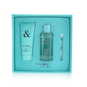Tiffany & Love For Her Coffret: Eau De Parfum Spray 90ml/3oz +Body Lotion 100ml/3.3oz + Eau De Parfum 4ml/0.13oz