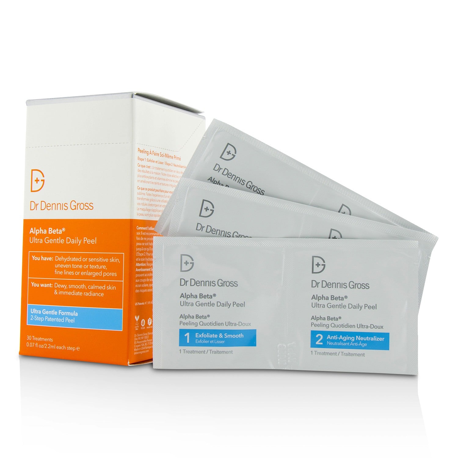 Dr Dennis Grossニキビトリートメント デイリーピール 30枚 Dr. Dennis Gross Skincare Alpha Beta Extra Strength Daily